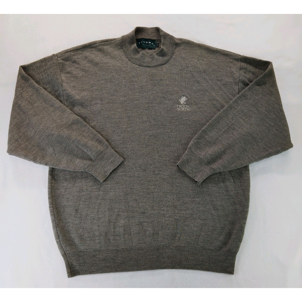 Vintage Tundra Canada Merino Wool Pullover  Sweater Mens Large Troon North Golf